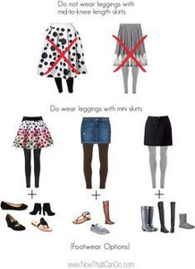 How To Wear A Skirt With Leggings?