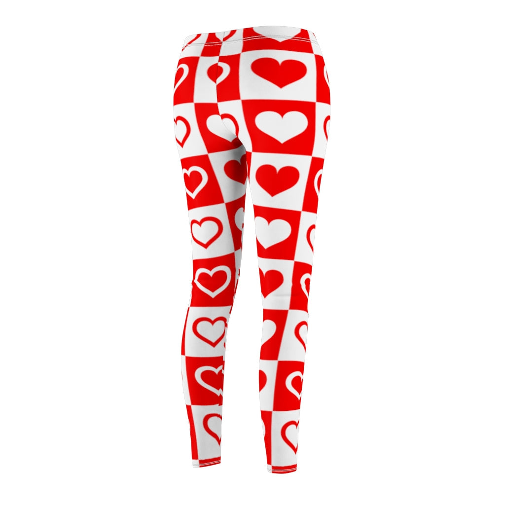Hearts Pattern Leggings by Tshirt Unlimited