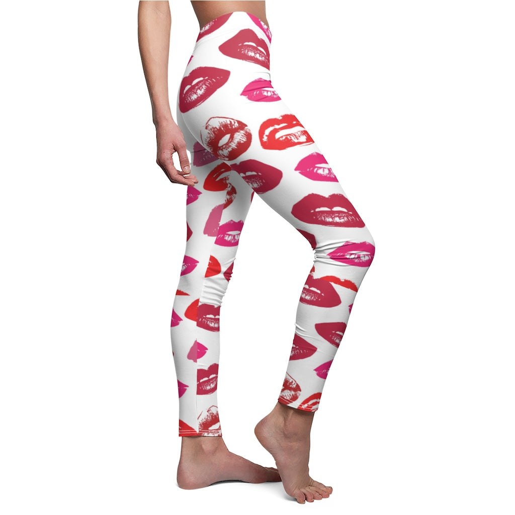 colorful lips Leggings by Tshirt Unlimited