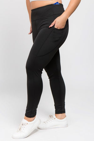 Women's High Waist Five Pocket Workout Leggings (Queen/Plus Size)(7 Colors)