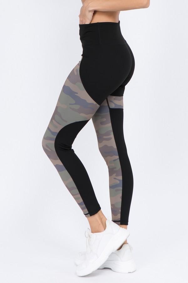 Women's Active Color Block Camouflage Leggings (S-L) - solowomen