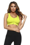 Women's Athletic Sports Bra with Inside Clip, Padded Cups and Front Zipper (4 Colors) - solowomen